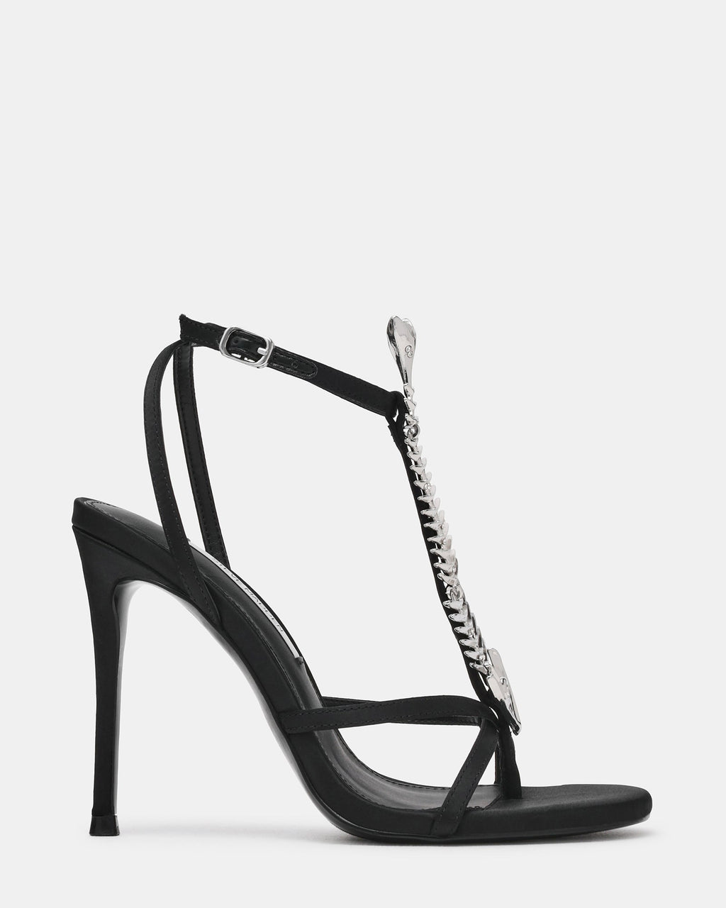 PESCADO Black/Silver Fish Thong Stiletto Women's Heel | Steve Madden