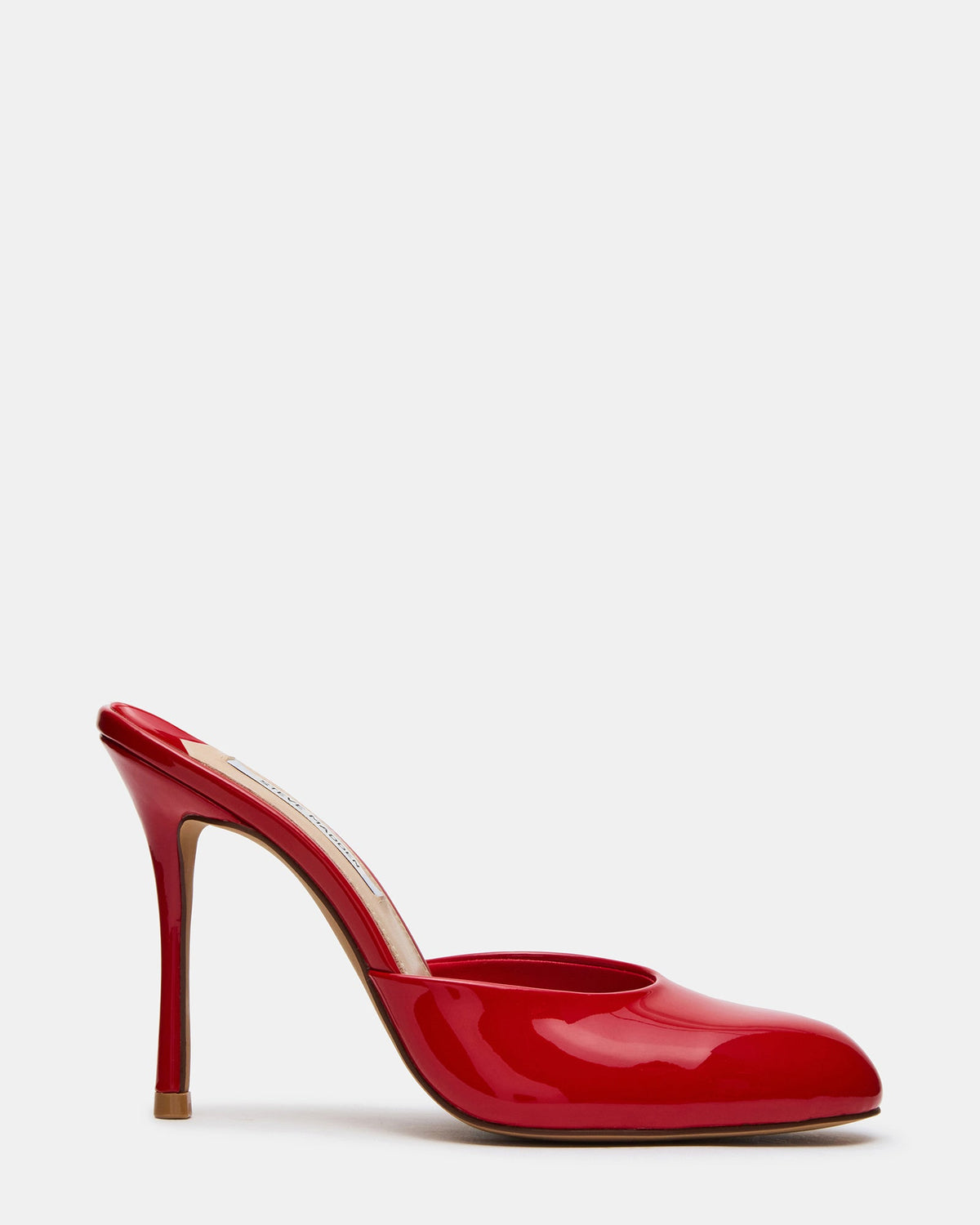 PLUM Red Patent Mule Stiletto Women's Heel | Steve Madden