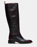 REMINGTON Dark Cherry Leather Knee-High Women's Riding Boot | Steve Madden