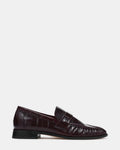 RONIE Burgundy Eel Scrunched Women's Loafer | Steve Madden