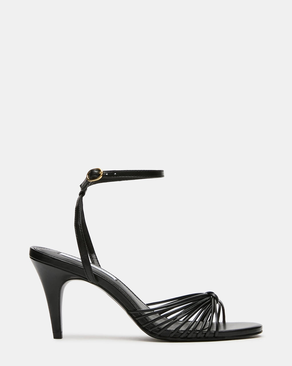 SUKI Black Leather Strappy Women's Heel | Steve Madden