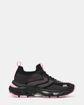 SWOOP Black Multi Lace-Up Low-Top Platform Athletic Women's Sneaker | Steve Madden